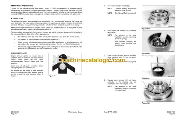 Doosan Daewoo Mega 500-V Wheel Loader Shop Manual (Serial Number 1001 thru 2000) - Image 4