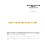 Doosan D2366, D2366T, D1146, D1146T Diesel Engine Shop Manual