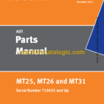 Doosan MT25, MT26, MT31 Articulated Dump Truck Parts Manual (Serial Number 710655 and UP)