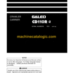 Komatsu CD110R-2 Galeo Crawler Carrier Operation and Maintenance Manual (TEN00106-01)