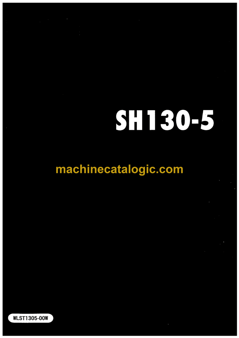 Sumitomo SH130-5 Hydraulic Excavator Service Text (WLST1305-00W)