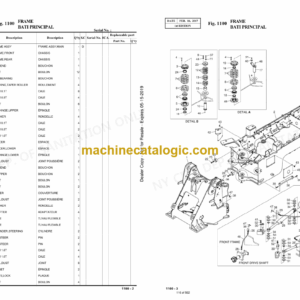 Doosan DL250-5JACK Wheel Loader Parts Manual (Serial Number 10001 and Up)