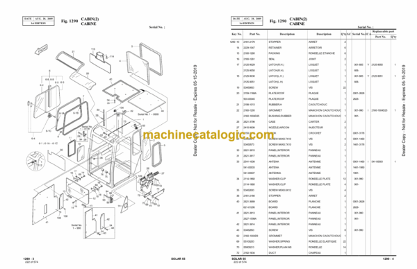Doosan S55 Mini Excavator Parts Manual (Serial Number 0001 and UP) - Image 2