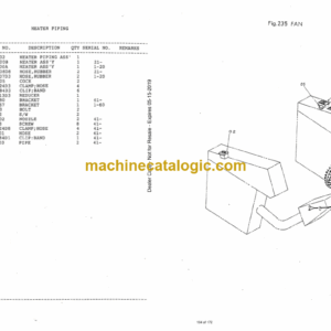 Doosan DH280 (E.D.) Excavator Parts Manual (Serial Number 0001 and UP)