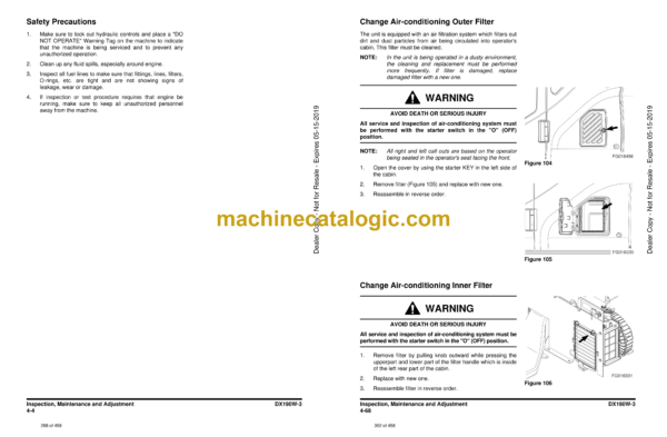 Doosan DX190W-3 Wheeled Excavator Operation and Maintenance Manual (Serial Number 1001 and Up) - Image 3