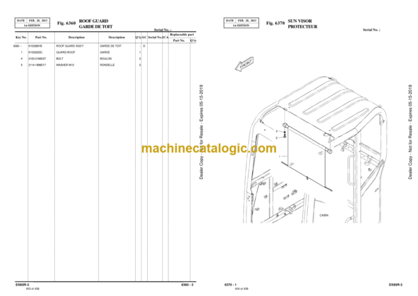 Doosan DX085R-3 Excavator Parts Manual (Serial Number 1001 and Up) - Image 4