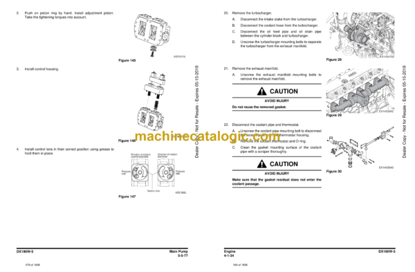 Doosan DX190W-5 Wheeled Excavator Shop Manual (Serial Number 1001 and Up) - Image 4