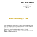 Daewoo Mega 500-V Tier 2 Wheel Loader Operation and Maintenance Manual (Serial Number 2001 and Up)