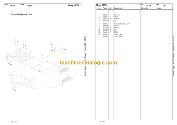 Doosan MT36 Articulated Dump Truck Parts Manual (Serial Number 410002 and UP) - Image 2