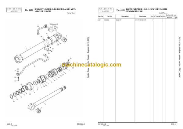 Doosan DX140LC-3 Excavator Parts Manual (Serial Number 1001 and Up) - Image 2