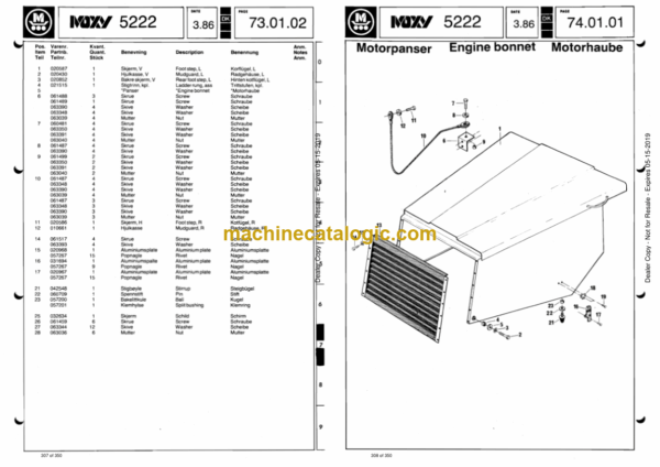 Doosan 5222 Articulated Dump Truck Parts Manual - Image 3