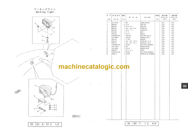 Sumitomo SH100-1 Hydraulic Excavator Parts Manual (WCL1000-0W-020) - Image 3
