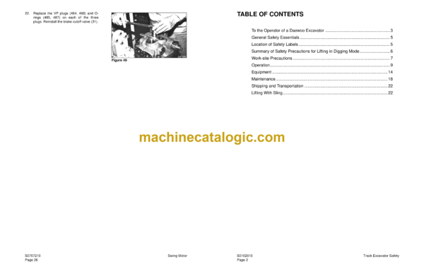Doosan Solar 220LL Excavator Shop Manual (Serial Number 1001 and Up) - Image 3