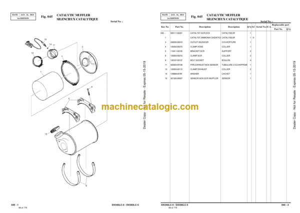 Doosan DX340LC-5 Excavator Parts Manual (Serial Number 1001 and Up) - Image 4