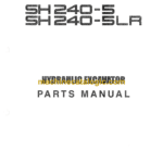 Sumitomo SH240-5, SH240-5LR Hydraulic Excavator Parts Manual (WCL2405-1W)
