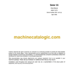 Doosan Daewoo Solar 55 Excavator Shop Manual (Serial Number 0001 and Up)