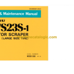 Komatsu WS23S-1 Motor Scraper Operation and Maintenance Manual (SEAM0287US00)
