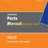 Doosan DX27Z Excavator Parts Manual (Serial Number 5001 and Up)