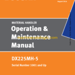 Doosan DX225MH-5 Excavator Operation and Maintenance Manual (Serial Number 1001 and Up)