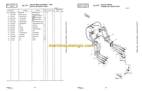 Doosan Solar 220LC-V Excavator Parts Manual (Serial Number 0001 and Up) - Image 2