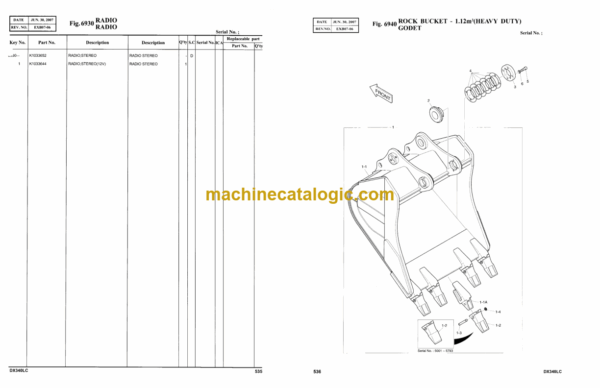 Doosan DX340LC Excavator Parts Manual - Image 4