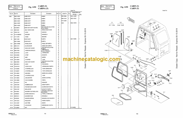 Doosan Solar 220LC-V Excavator Parts Manual (Serial Number 0001 and Up) - Image 4