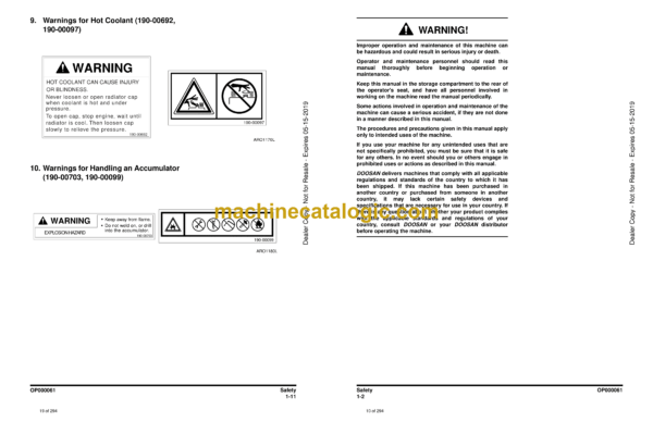 Doosan DX340LC Excavator Operation and Maintenance Manual (Serial Number 5001 thru 5979) - Image 3