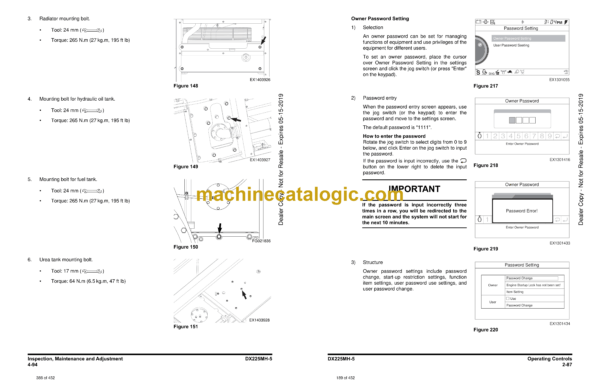 Doosan DX225MH-5 Excavator Operation and Maintenance Manual (Serial Number 1001 and Up) - Image 4