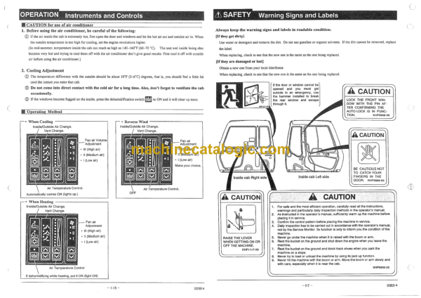 Sumitomo SH60X-2 Hydraulic Excavator Operators Manual (WDL0620-0W) - Image 3