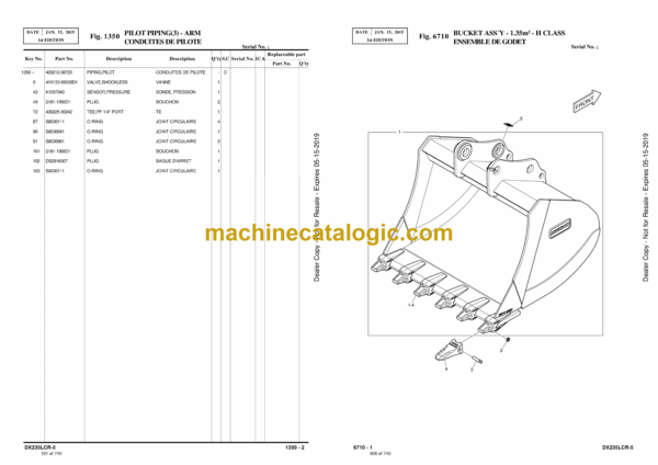 Doosan DX235LCR-5 Excavator Parts Manual (Serial Number 1001 and Up) - Image 3
