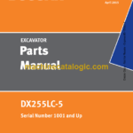 Doosan DX255LC-5 Excavator Parts Manual (Serial Number 1001 and Up)
