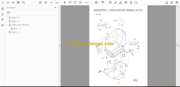 Sumitomo SH460HD-5, SH480LHD-5, SH500LHD-5 Hydraulic Excavator Parts Manual (WCL4605-0T) - Image 2