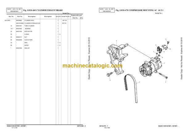 Doosan DA40-5 T2, T4F, Stage IV Articulated Dump Truck Parts Manual (Pre-series 820402; 840401 Series 821001 and Up; 841001 and Up) - Image 2
