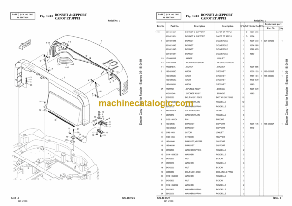 Doosan S075-V Excavator Parts Manual (Serial Number 1001 and UP) - Image 2