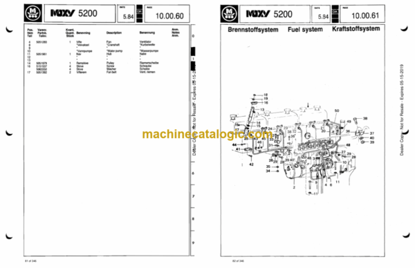 Doosan 5200 Articulated Dump Truck Parts Manual - Image 2