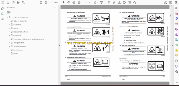 Doosan DL200-3 Wheel Loader Operation and Maintenance Manual (Serial Number 10001 and Up) - Image 4