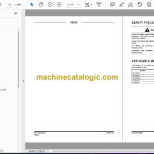 Doosan DX255LC Hydraulic Excavator Shop Manual (Serial Number 5144 and Up)