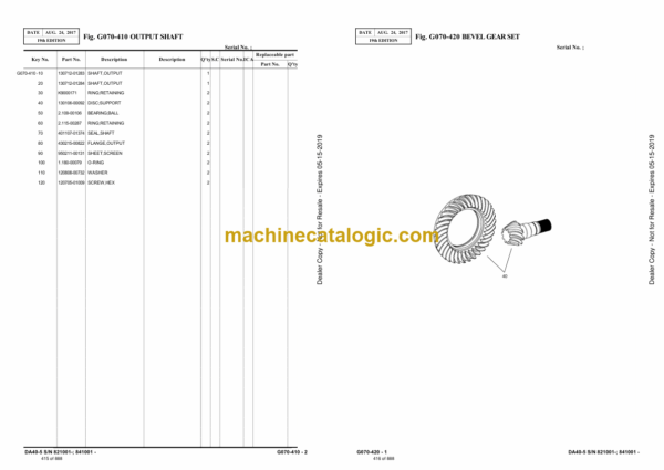 Doosan DA40-5 T2, T4F, Stage IV Articulated Dump Truck Parts Manual (Pre-series 820402; 840401 Series 821001 and Up; 841001 and Up) - Image 3