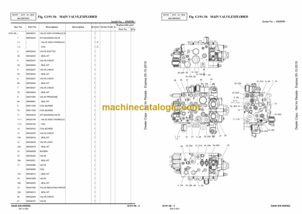 Doosan DA40 T2, T4i, Stage 3B Articulated Dump Truck Parts Manual (Serial Number 8X0502 and Up) - Image 3