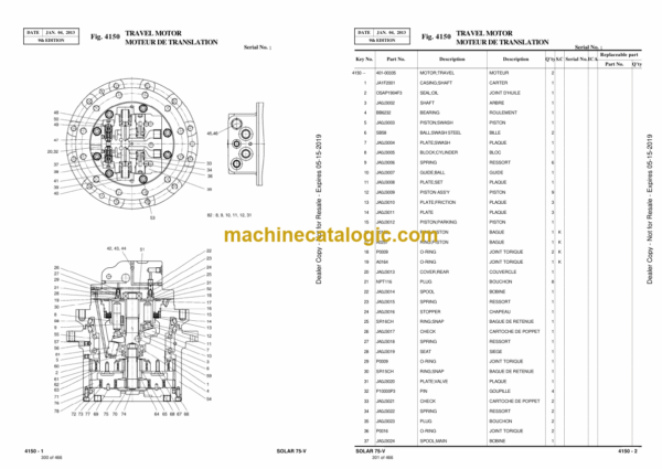 Doosan S075-V Excavator Parts Manual (Serial Number 1001 and UP) - Image 3