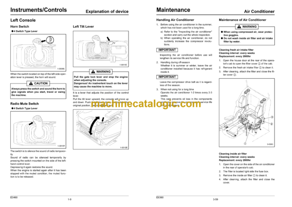 Sumitomo SH480HD-5, SH480LHD-5, SH500LHD-5 Hydraulic Excavator Operators Manual (WDL4605-1T) - Image 2