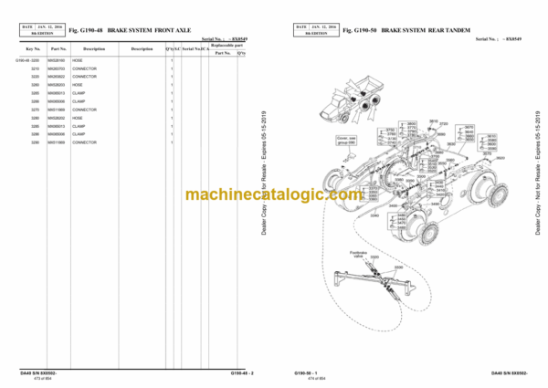 Doosan DA40 T2, T4i, Stage 3B Articulated Dump Truck Parts Manual (Serial Number 8X0502 and Up) - Image 4
