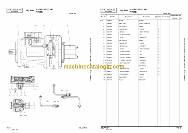 Doosan S075-V Excavator Parts Manual (Serial Number 1001 and UP) - Image 4