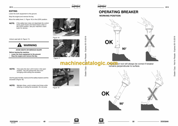 Doosan DXB190 Hydraulic Breaker Operation and Maintenance Manual (Serial Number X190A50000 and Up) - Image 4
