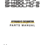 Sumitomo SH480HD-5, SH480LHD-5, SH500LHD-5 Hydraulic Excavator Parts Manual (WCL4605-0T)
