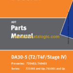 Doosan DA30-5 T2, T4F, Stage IV Articulated Dump Truck Parts Manual (Pre-series 720402; 740401 Series 721001 and Up; 741001 and Up)