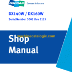 Doosan DX140W, DX160W Wheeled Excavator Shop Manual (Serial Number 5001 thru 5115)
