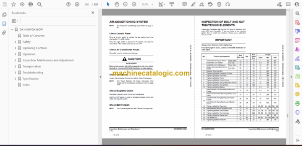 Doosan DX140W, DX160W Wheeled Excavator Operation and Maintenance Manual (Serial Number 6729 and Up) - Image 2