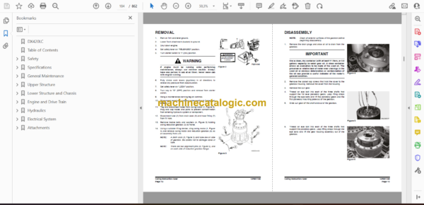 Doosan DX420LC Crawler Excavator Shop Manual (Serial Number 5327 and Up) - Image 2