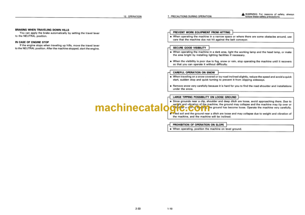 Komatsu BM020C-1 Mobile Belt Conveyor Operation and Maintenance Manual (SEAM012001) - Image 2